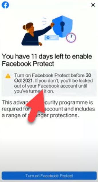 تفعيل Facebook Protect