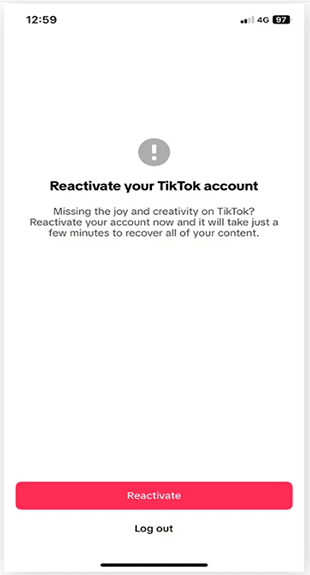 إعادة تنشيط تيك توك