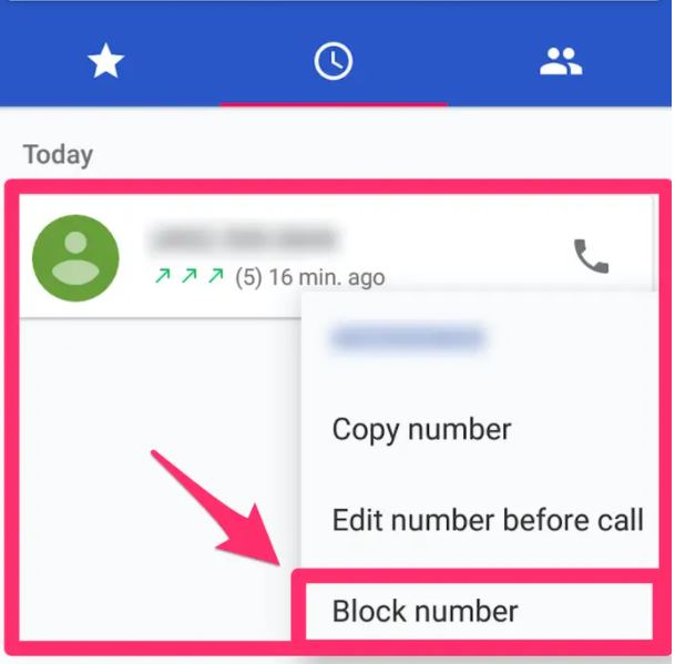 كيف أحظر رقم من الاتصال بي على أجهزة اندرويد