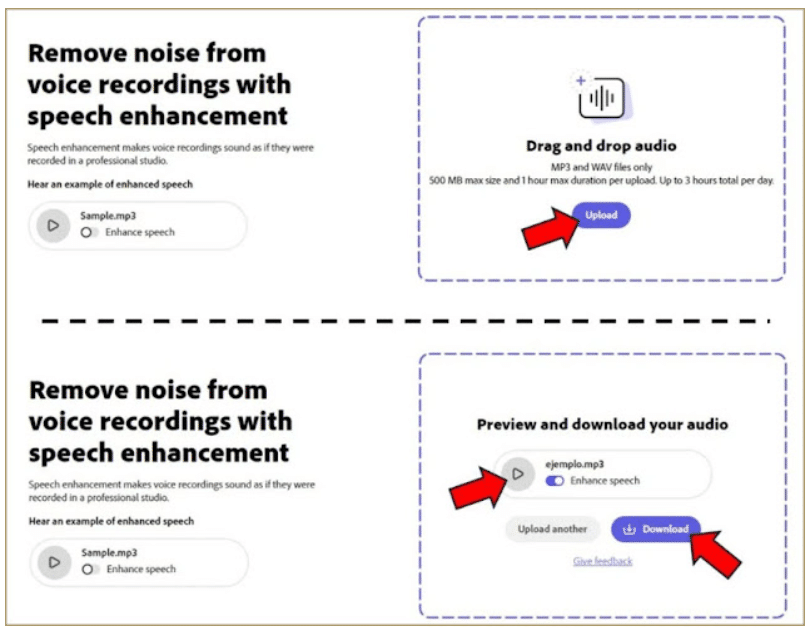 طريقة تحسين الصوت بالذكاء الاصطناعي من أدوب Adobe