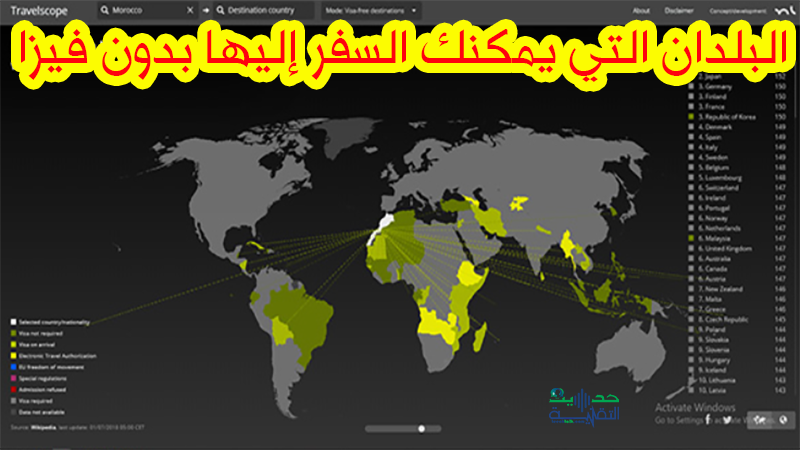 تعَرَّف على البلدان التي يمكنك السفر إليها من بلدك بدون فيزا