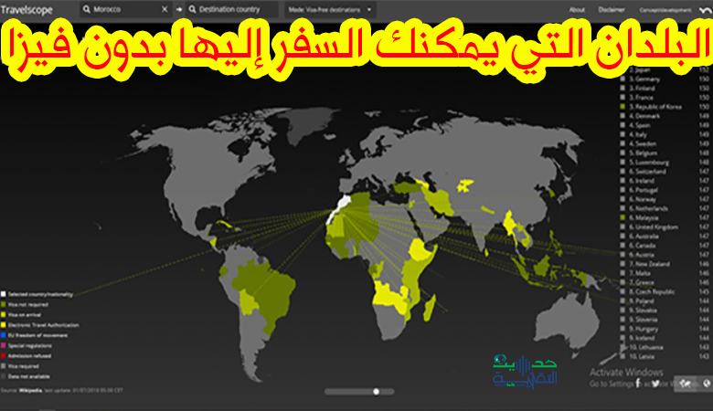 تعَرَّف على البلدان التي يمكنك السفر إليها من بلدك بدون فيزا