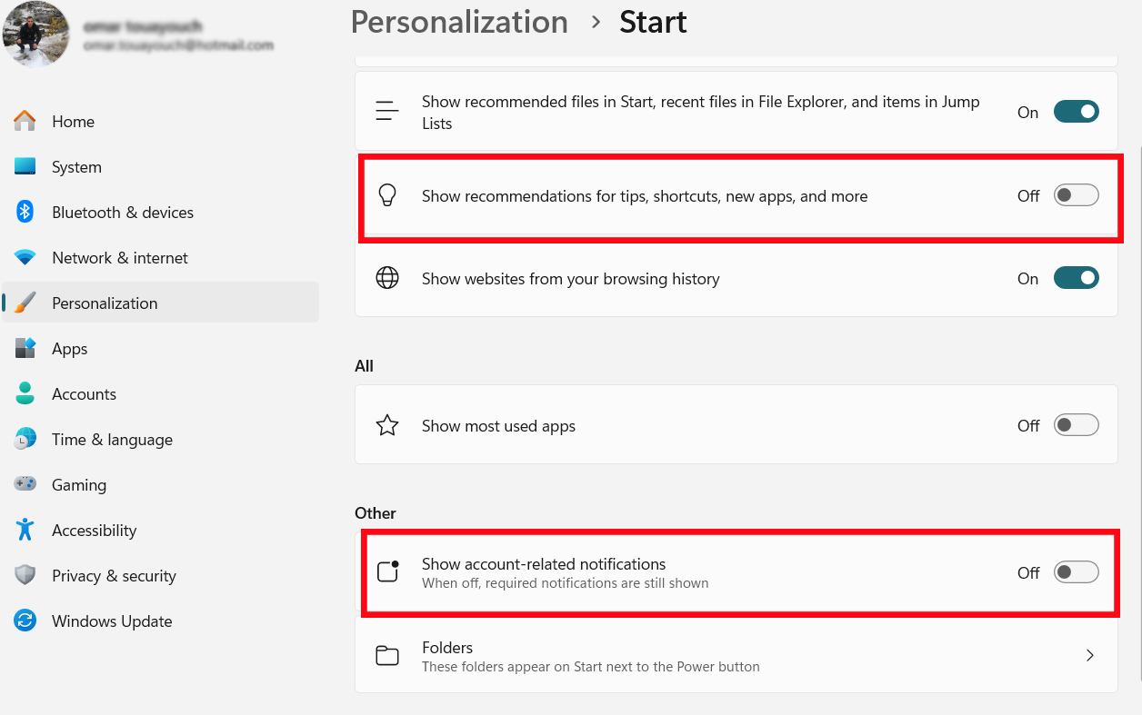 كيفية تعطيل الاشعارات المزعجة على ويندوز 11