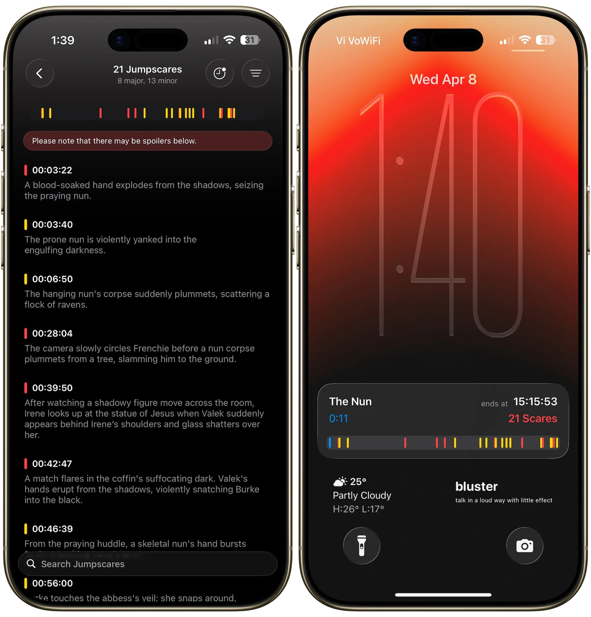 تطبيق ذكي يحذرك مسبقا من كل لحظة رعب مفاجئة في أفلام الرعب